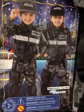 Kid's Teetot & Co Police Team Costume - Size M - 5/6